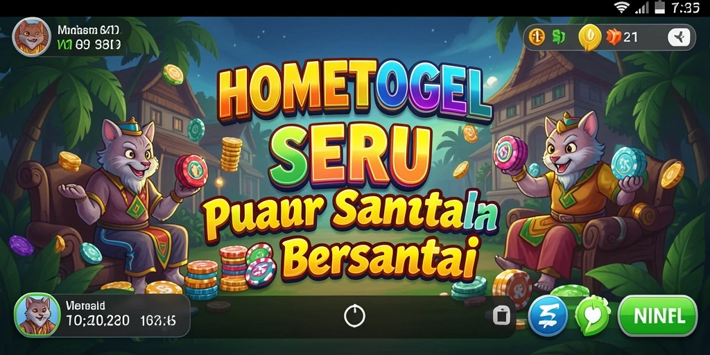 Tangkapan layar HOMETOGEL menunjukkan gameplay menarik dan penuh warna.