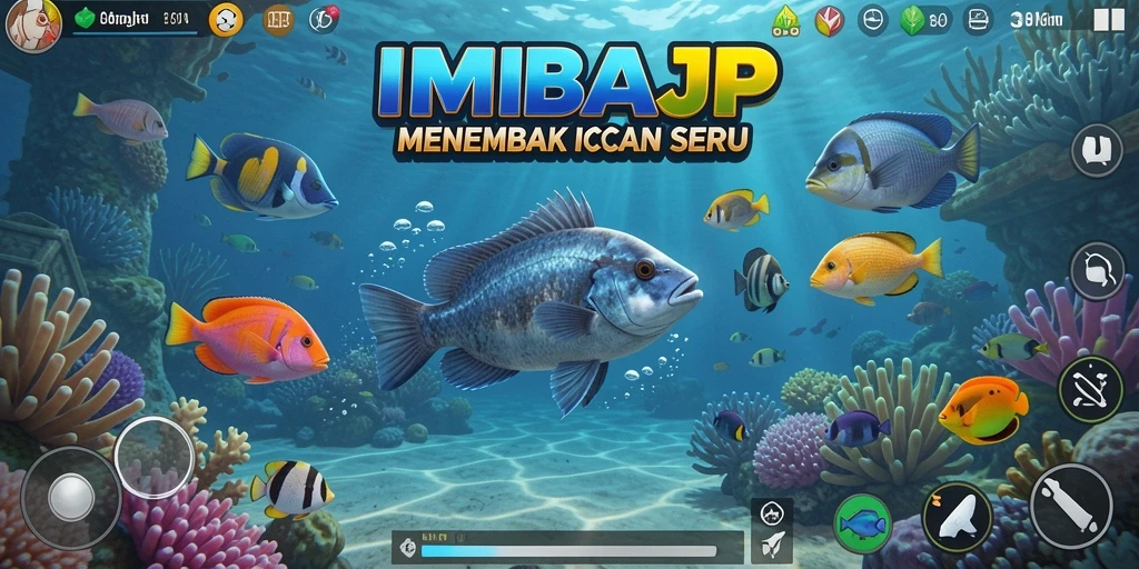 Screenshot gameplay Tembak Ikan di IMBAJP, penuh aksi dan keseruan.