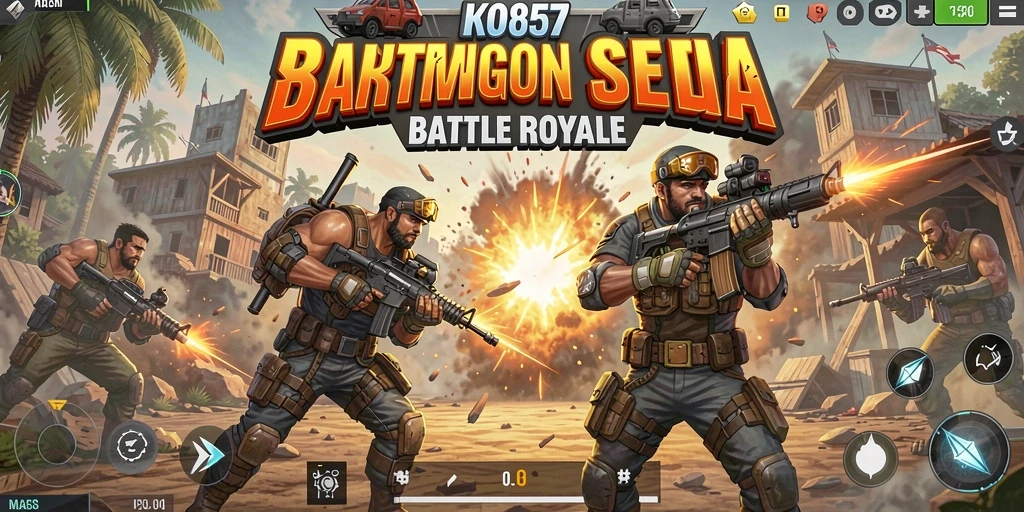 Tampilkan gameplay menarik dalam pertempuran Battle Royale.
