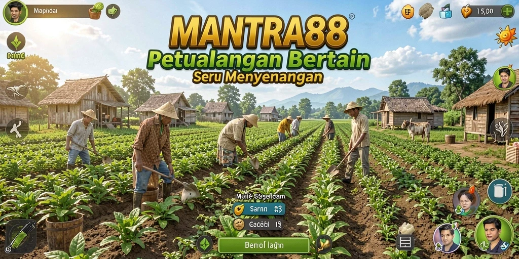 Gameplay seru bertani di MANTRA88 dengan grafis menawan.