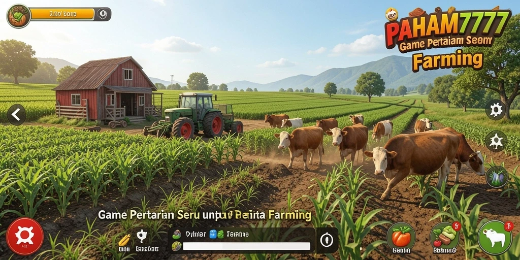 Tampilan gameplay seru di dunia pertanian PAHAM777.