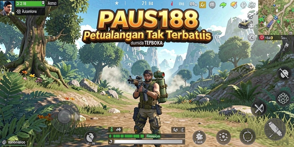 Screenshot gameplay menampilkan petualangan di dunia terbuka.