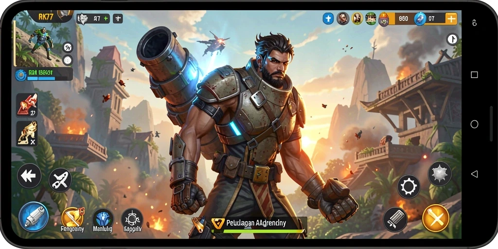 Tangkapan layar gameplay RK77 menampilkan dunia petualangan yang menakjubkan.