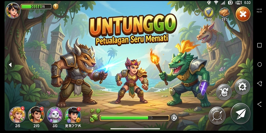 Gameplay seru UNTUNGGO dengan pemandangan yang menakjubkan.